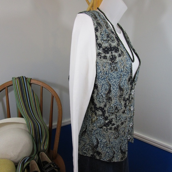 Vintage Theo Boho Style Beaded Cotton Vest - Picture 4 of 8